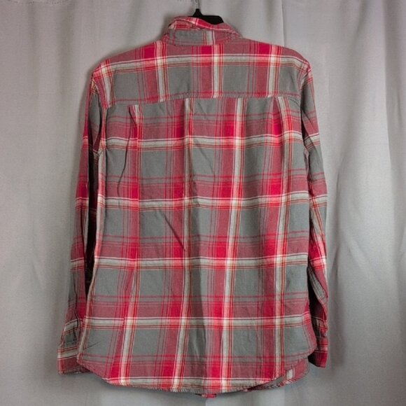 Filson Red and Gray Casual Button Down Shirt - Picture 2 of 7